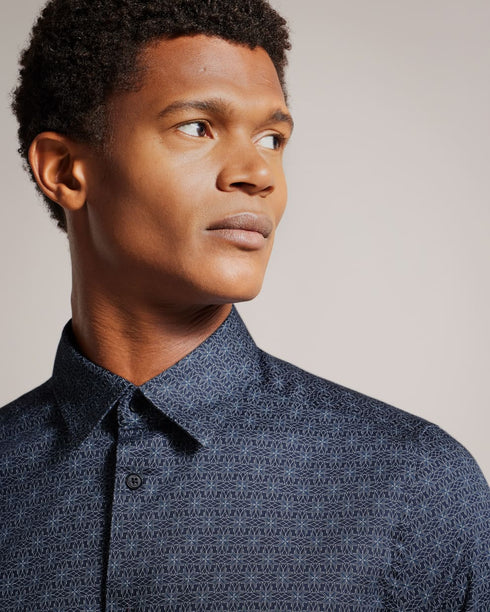 PAVIA-Shirts-LS Star Geo Print Shirt- Ted Baker Romania
